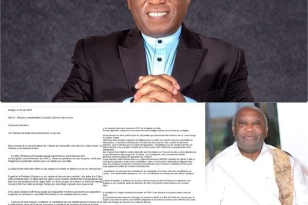 POLITIQUE | Présidentielle 2025 : la lettre choc d’Ahoua Don Mello à Laurent Gbagbo